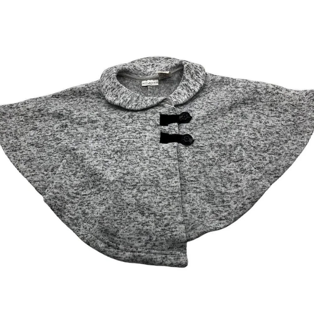 Max‎ Studio Girls 24M Gray Poncho Sweater Jacket Fall Winter Coat